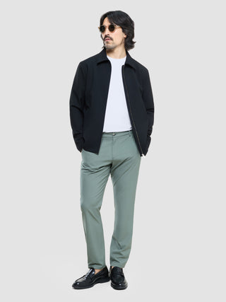 Tech Linen Elastic Pants Urban Green