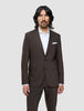 Tech Wool Blazer Dark Cocoa Brown Slim