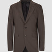 Tech Wool Blazer Dark Cocoa Brown Slim