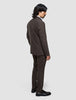 Tech Wool Blazer Dark Cocoa Brown Slim