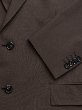 Tech Wool Blazer Dark Cocoa Brown Slim