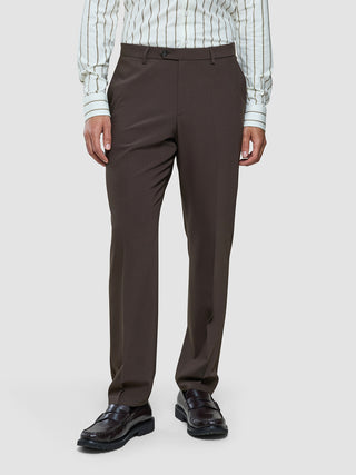 Tech Wool Suit Pants Regular Cocoa Brown