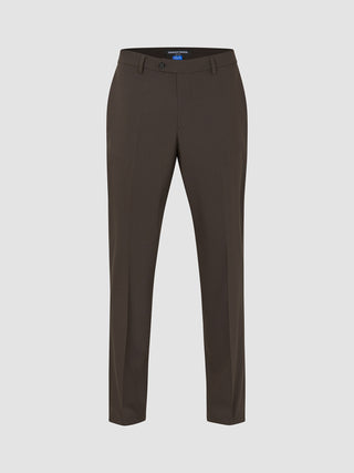 Tech Wool Suit Pants Regular Cocoa Brown