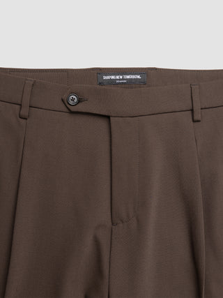 Tech Wool Suit Pants Regular Cocoa Brown