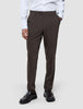 Tech Wool Suit Pants Slim Cocoa Brown