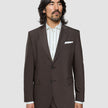 Tech Wool Blazer Dark Cocoa Brown Regular