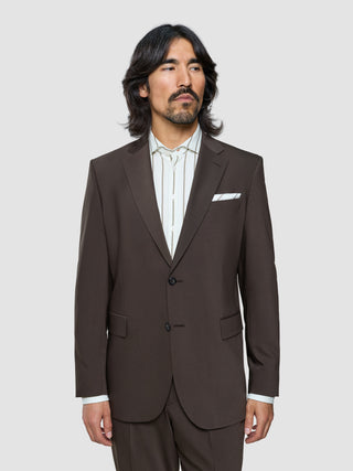 Tech Wool Blazer Dark Cocoa Brown Regular