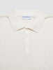 Textured Knitted Short Sleeve Polo Shirt Buttercream