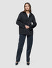 Women Waterproof Trench Coat Short Black