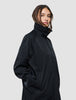 Women Waterproof Trench Coat Short Black