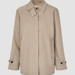 Women Waterproof Trench Coat Short Sand Grain