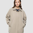 Women Waterproof Trench Coat Short Sand Grain