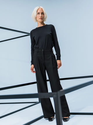 Fine Knit Crewneck Black