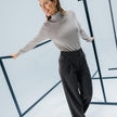 Fine Knit Turtleneck Dark Sand