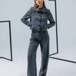 Serene Pants Wide Grey Herringbone