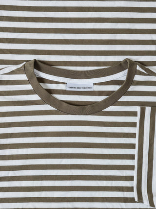 Striped Supima T-Shirt Box Fit Urban Green