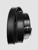 Women's Thin Leather Belt Silver Black