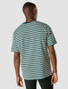 Striped Supima T-shirt Box Fit Forest Green