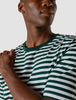 Striped Supima T-shirt Box Fit Forest Green