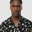 Breeze Bowling Short Sleeve Shirt Black Flowers