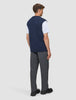 Chunky Soft Wool Knit Vest Dark Navy Melange