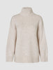 Women's Chunky Soft Wool Knit Turtleneck Sugar Melange