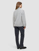 Women's Chunky Soft Wool Knit Turtleneck Medium Grey Melange