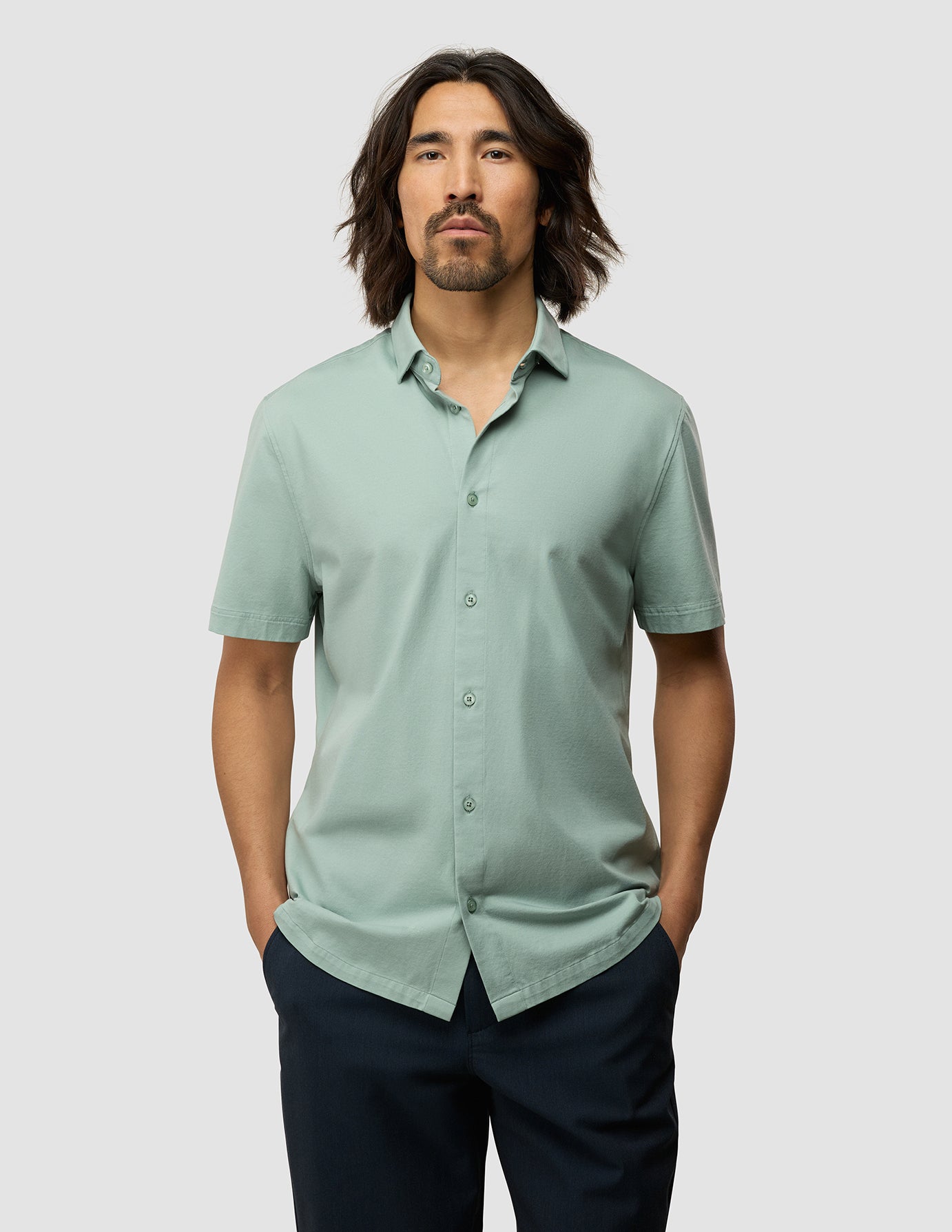 Classic Short Sleeve Shirt Fresh Green