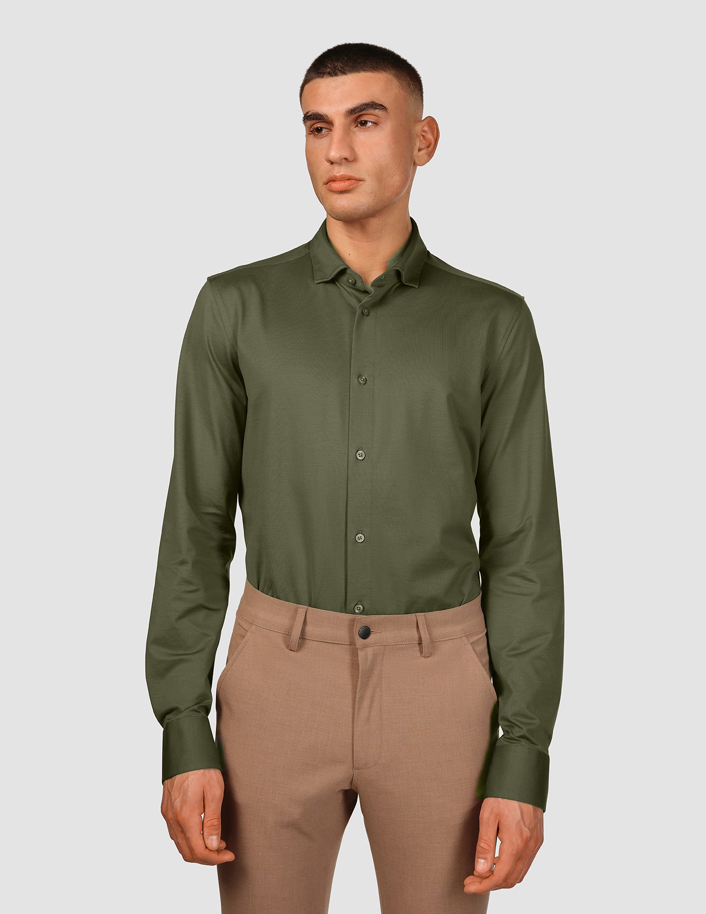 Classic Shirt Clover Green Slim