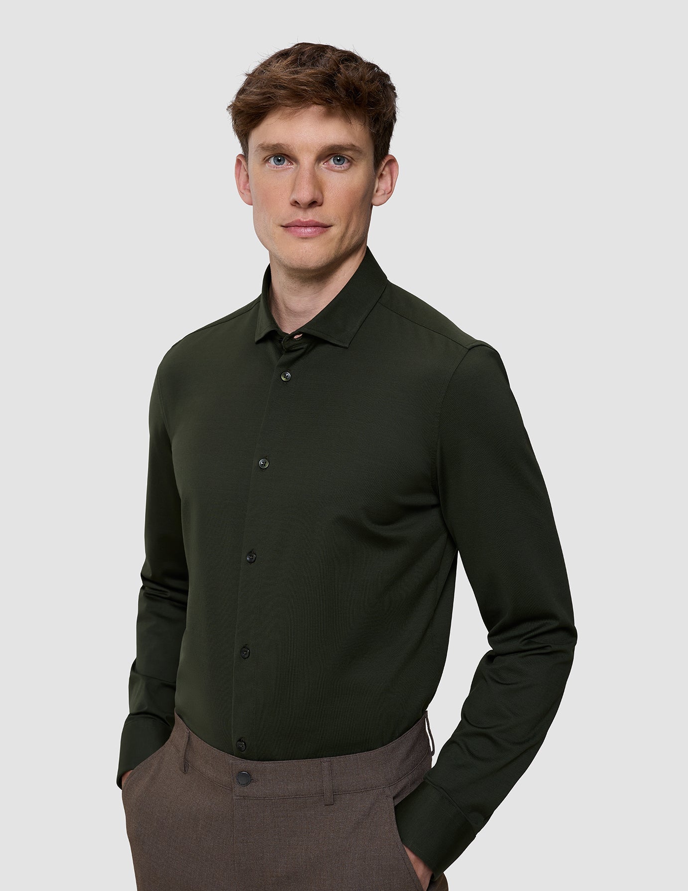 Classic Shirt Green Night Slim