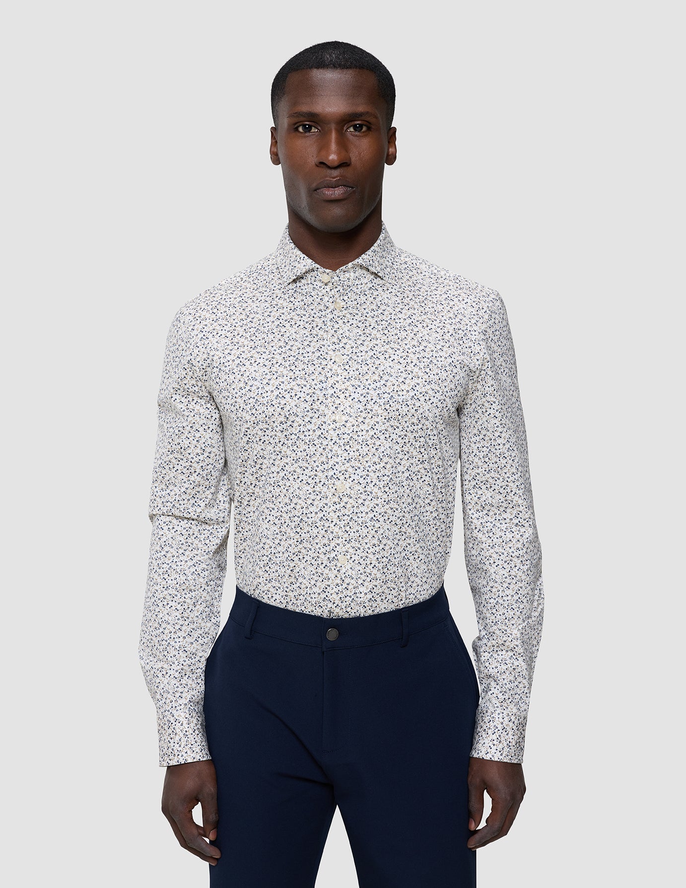 Classic Shirt Bluebell Flowers Regular