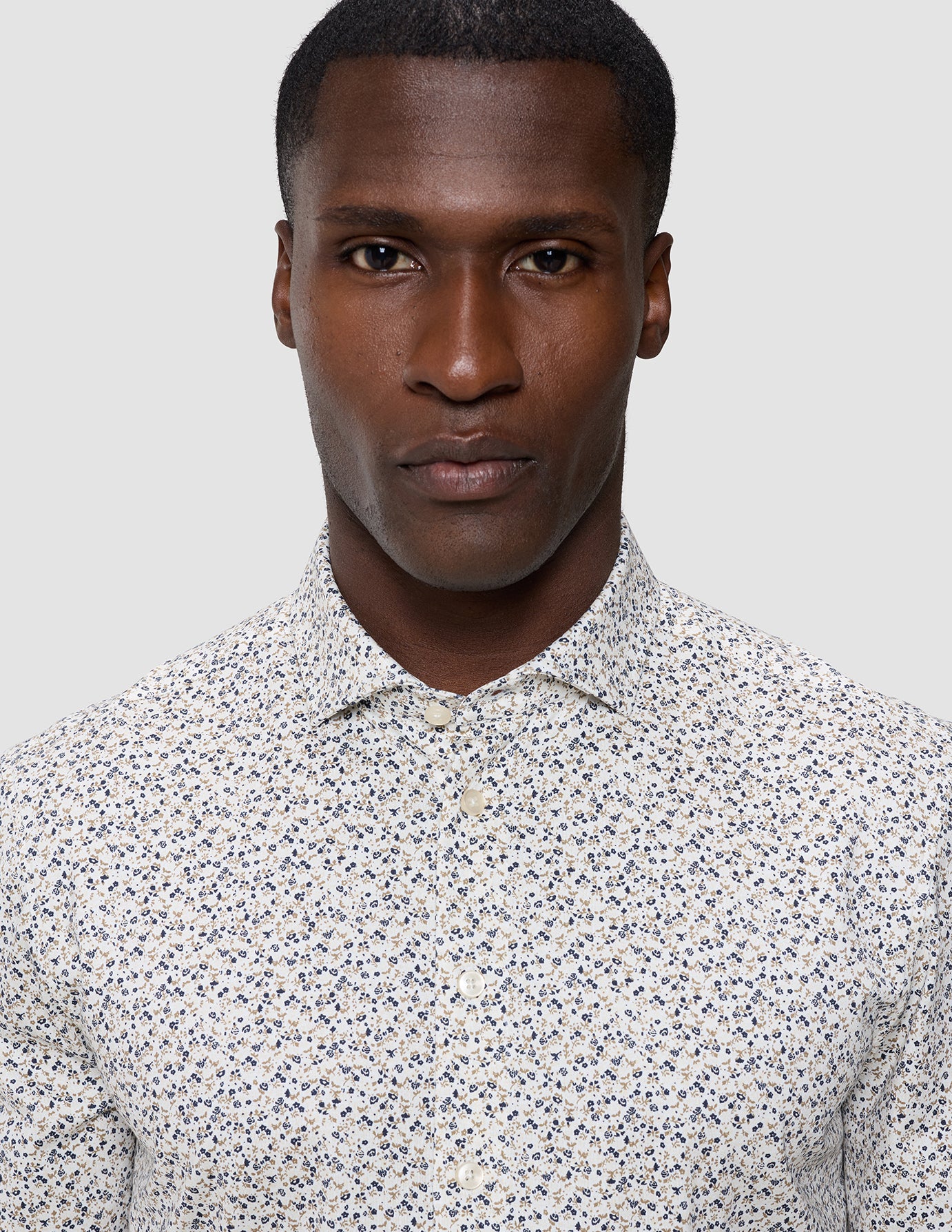 Classic Shirt Bluebell Flowers Slim