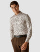 Classic Shirt Flower Wine Slim