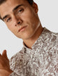 Classic Shirt Flower Wine Slim