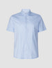 Classic Short Sleeve Shirt Light Blue Stripes