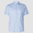 Classic Short Sleeve Shirt Light Blue Stripes