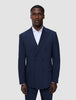 Double Breasted Tech Wool Blazer Navy