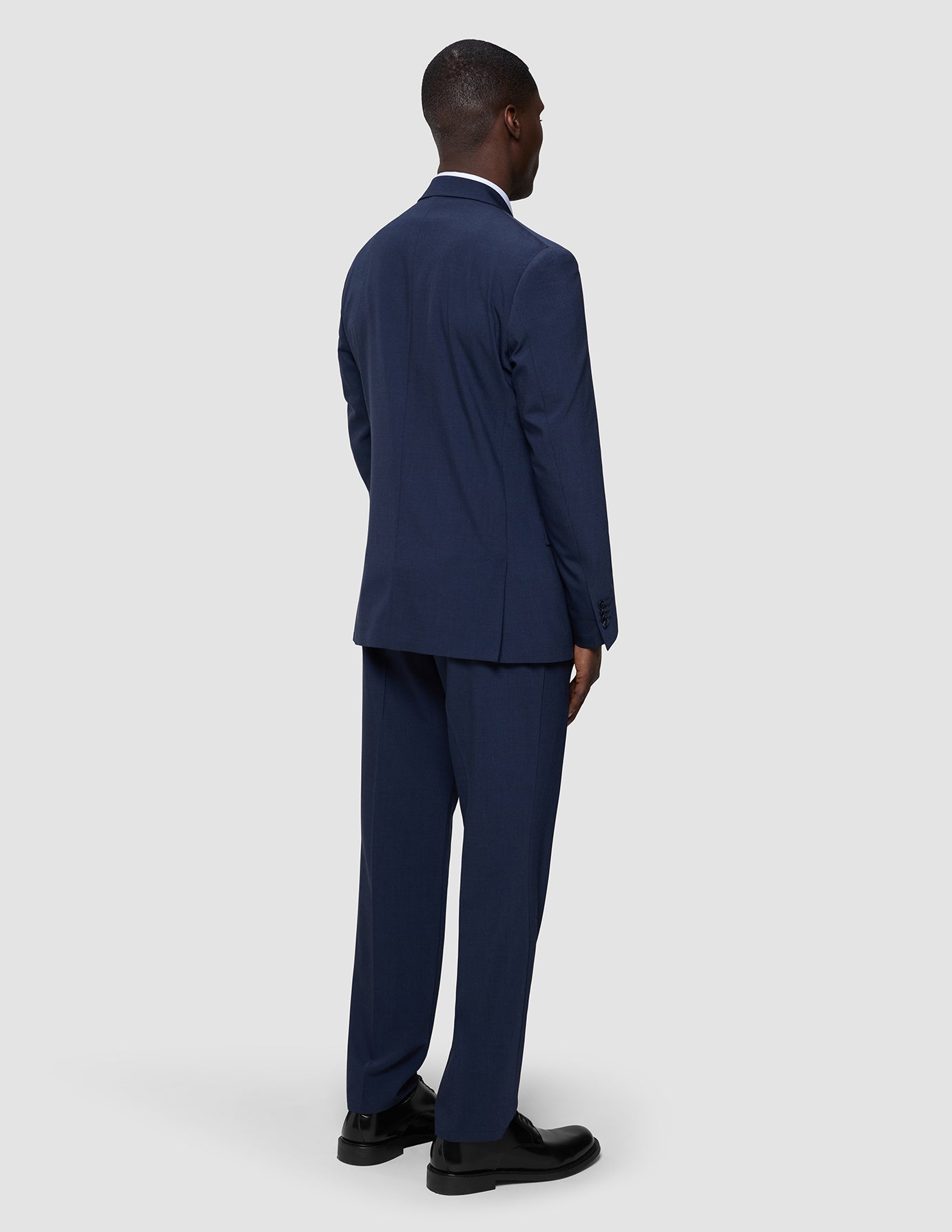 Double Breasted Tech Wool Blazer Navy