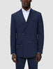Double Breasted Tech Wool Blazer Navy
