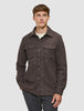 Double Layer Wool Overshirt Saddle Brown