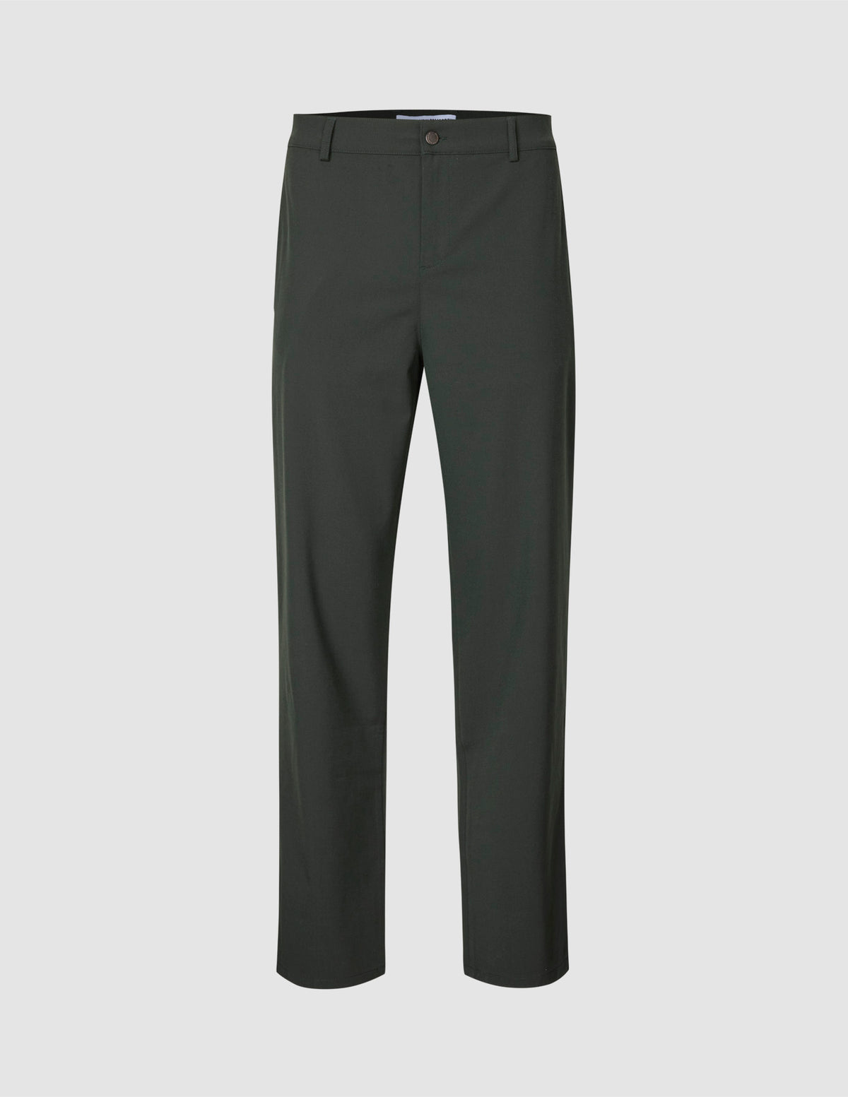 Ease Pants Regular Northern Pine: mørkegrønne bukser med lige ben, 360°-stretch, knaplukning og bæltestropper.