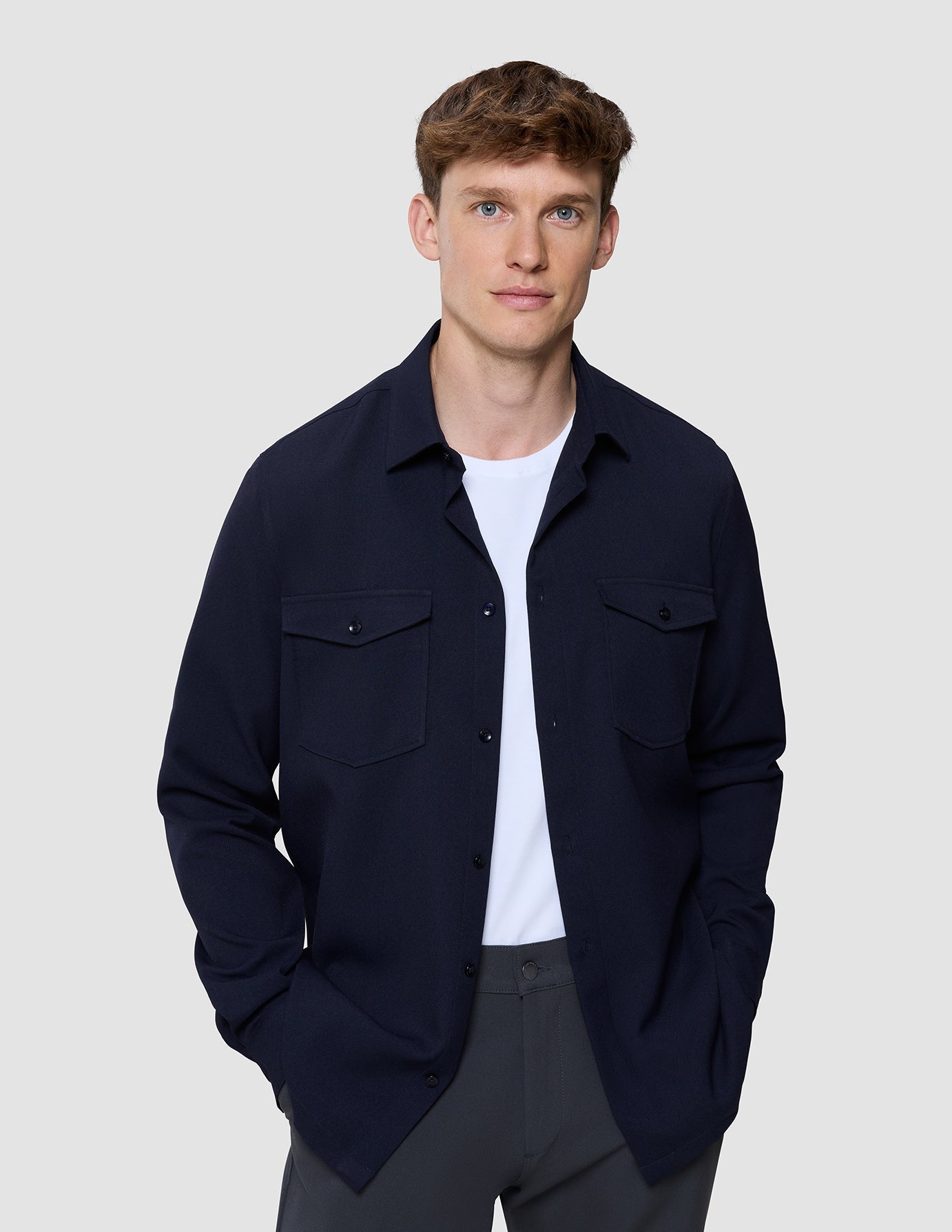 Effortless Overshirt Dark Navy