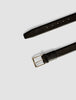 Elastic Leather Belt Black