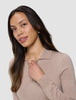Women's Elevated Knit Polo Copper Melange