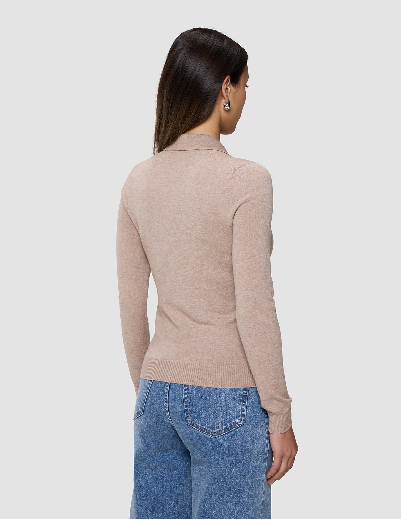 Women's Elevated Knit Polo Copper Melange