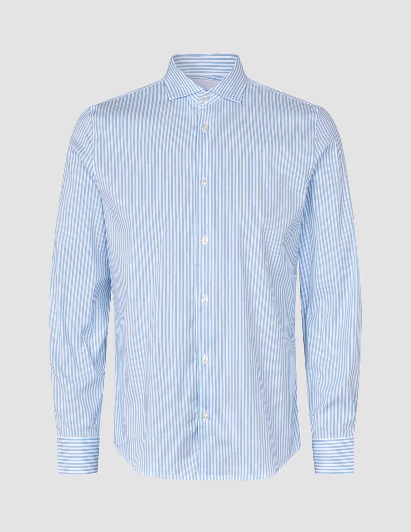 Elevated Shirt Light Blue Stripe Thin Regular