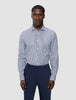 Elevated Shirt Navy Stripe Thin Regular