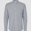 Elevated Shirt Navy Stripe Thin Regular