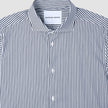 Elevated Shirt Navy Stripe Thin Regular