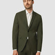 Essential Suit Moss Green Pinstripe